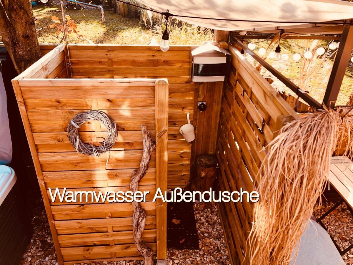 Zirkuswagen Mit Outdoor Whirlpool Und Garten Petershagen-Eggersdorf Exterior foto